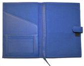 Blue Colored Leather Pad Cover
